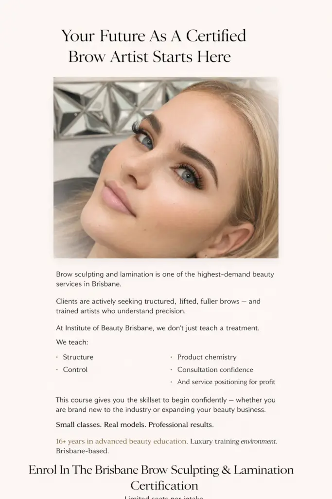 Become A Certified Brow Artist www.instituteofbeauty.com