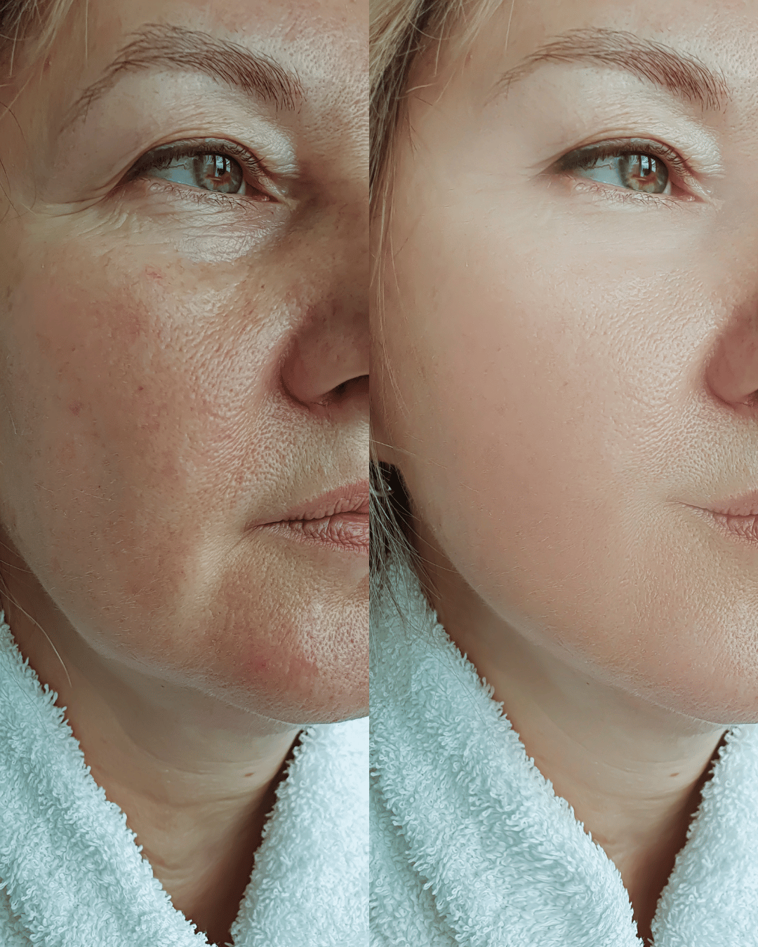 Before and after facial results Institute of Beauty