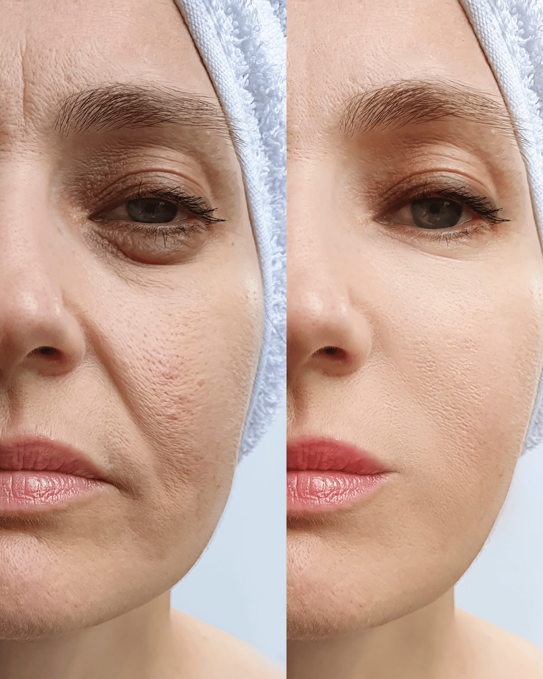 Professional facial treatment results glowing skin