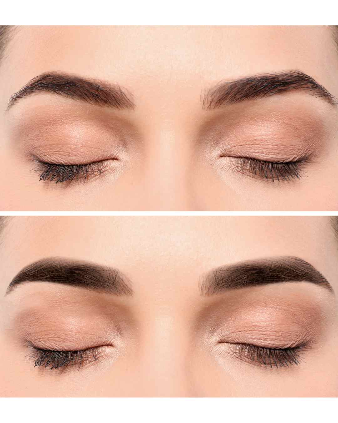 Brow henna before and after results from online brow henna course