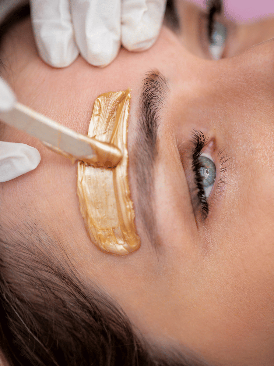 Brow waxing training at Institute of Beauty