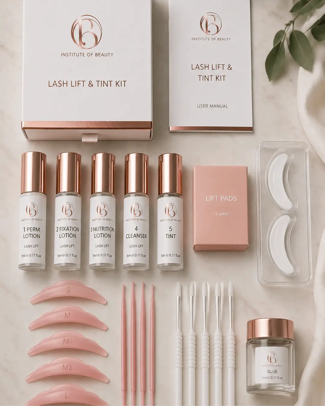 Professional lash lift and tint kit for Institute of Beauty online course