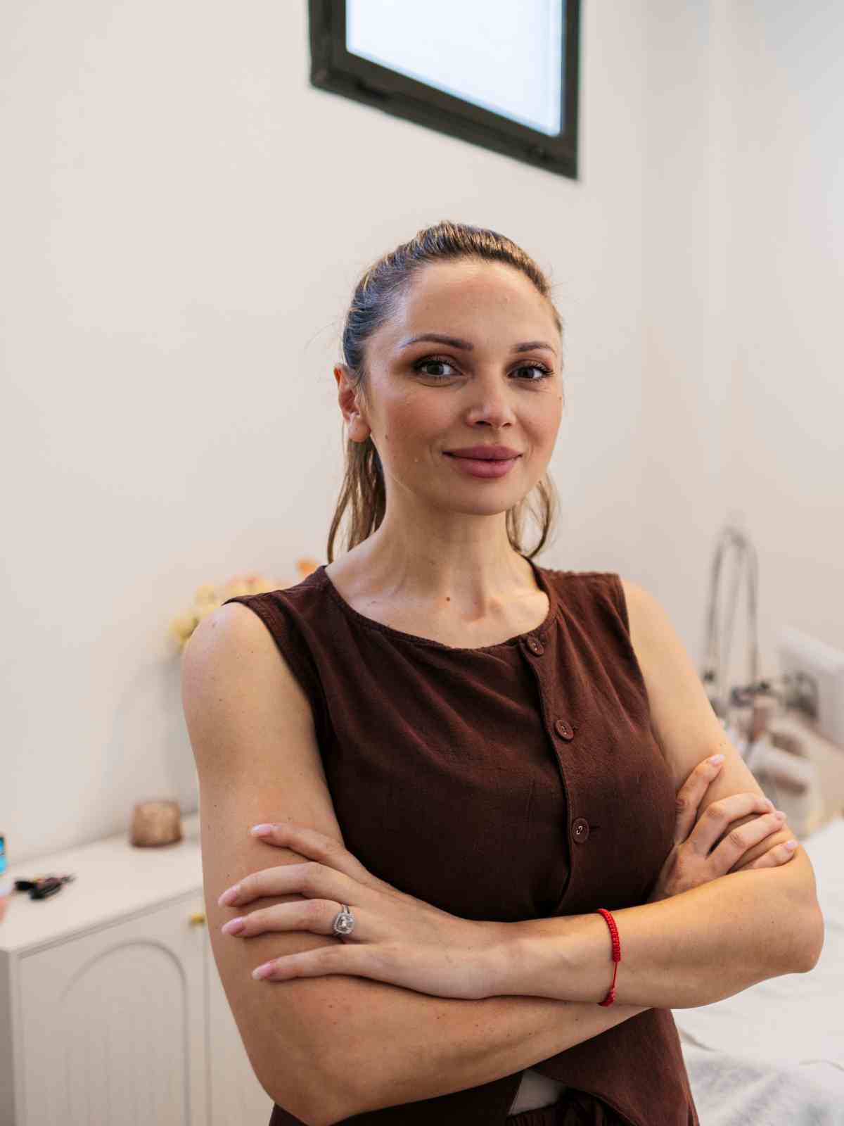 Salon owner Sasha beauty training student